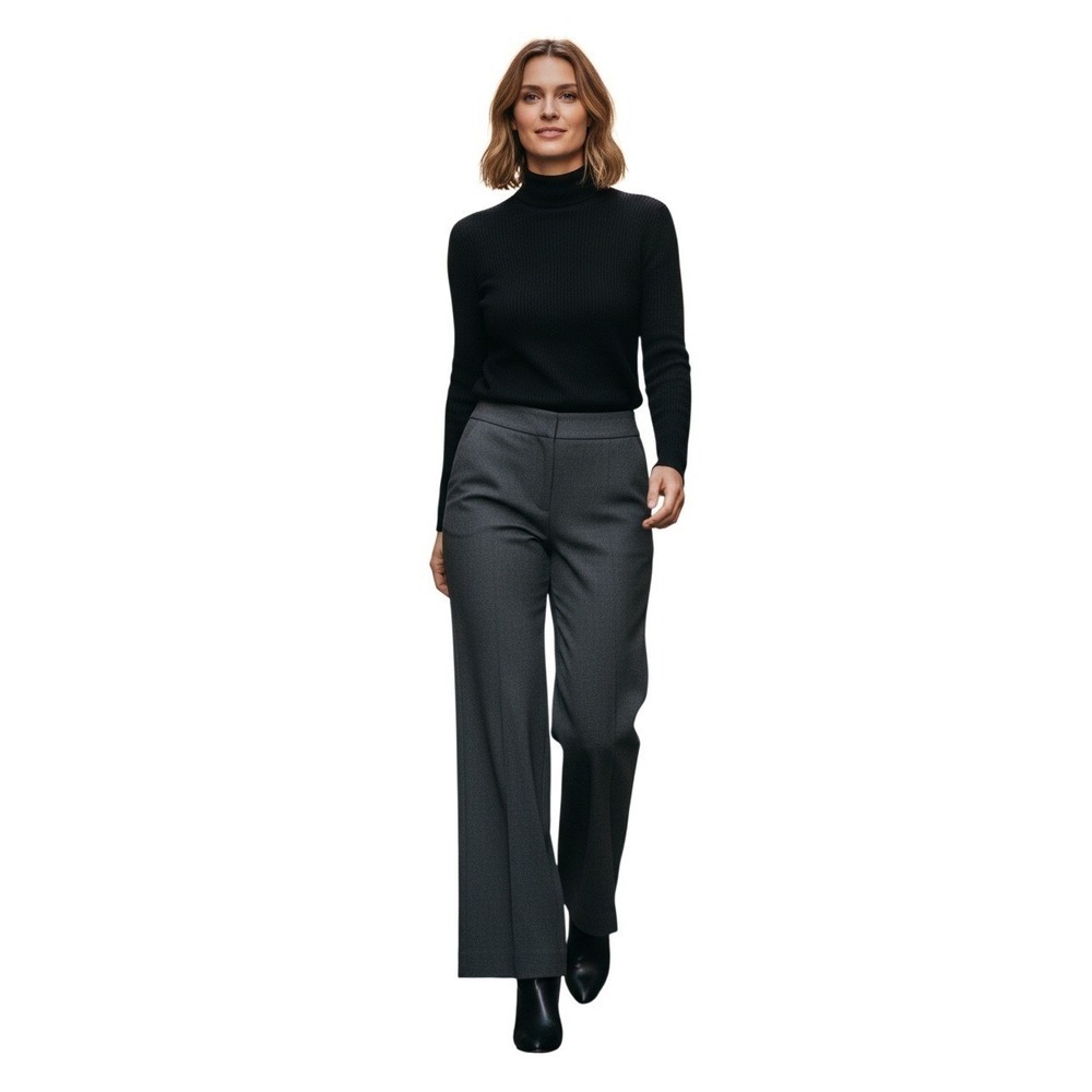 Express Editor Black Flare Dress Pant Work Trousers 6R 30x31 NWOT Corporate Chic